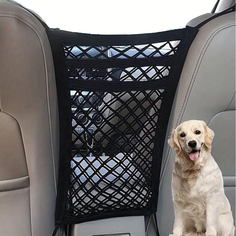 Car Divider For Dogs - Safe Driving Pet Barrier With Coarse Mesh Net