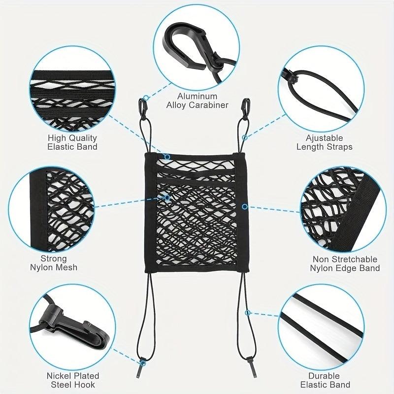 Dog Car Barrier Universal Seat Storage Mesh Backseat Organizer