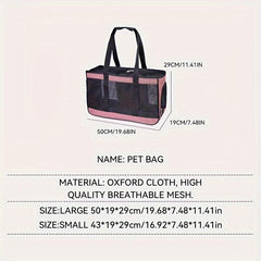 Mesh Pet Backpack Portable Dog & Cat Carrier For Travel