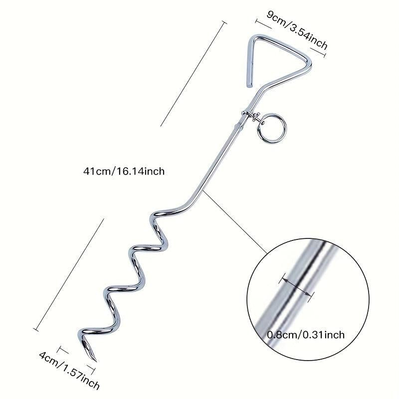 Heavy Duty Stainless Steel Tie Out Leash Stake