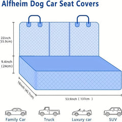 Waterproof Dog Car Seat Cover with Mesh Window & Side Flap