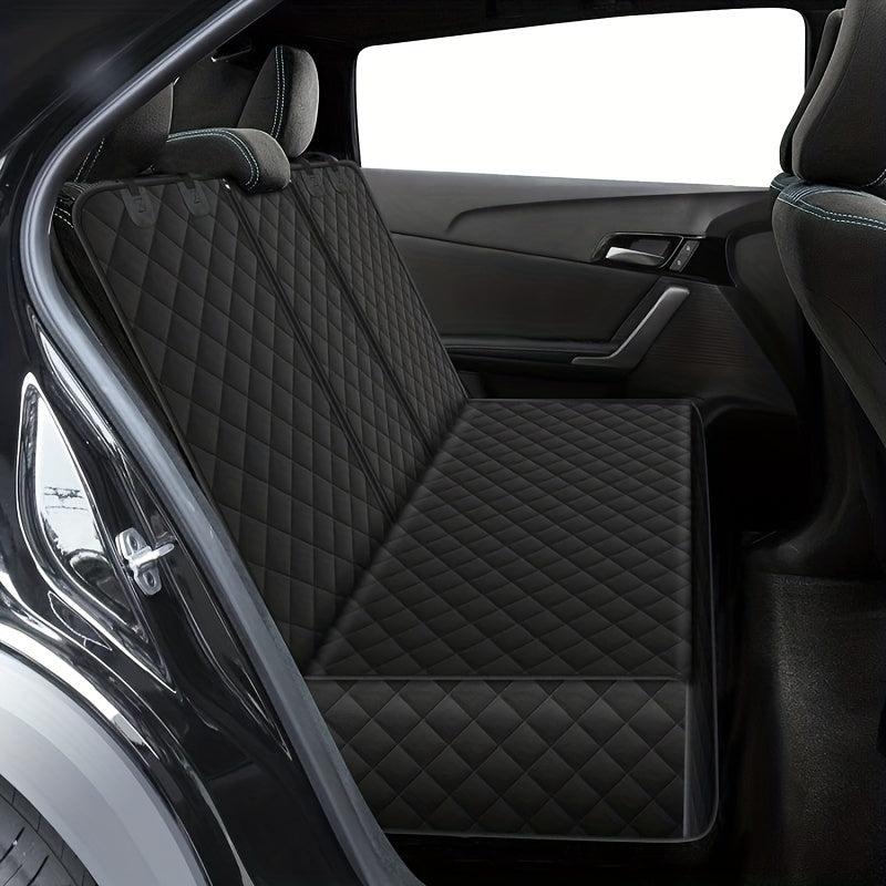 Waterproof Dog Car Seat Cover with Mesh Window & Side Flap