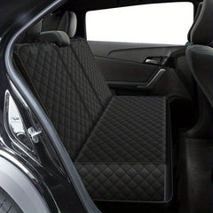 Waterproof Dog Car Seat Cover with Mesh Window & Side Flap