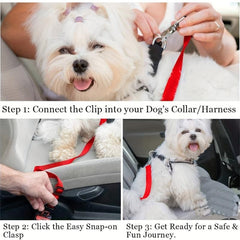 Adjustable Car Leash for Dogs - Durable Vehicle Harness
