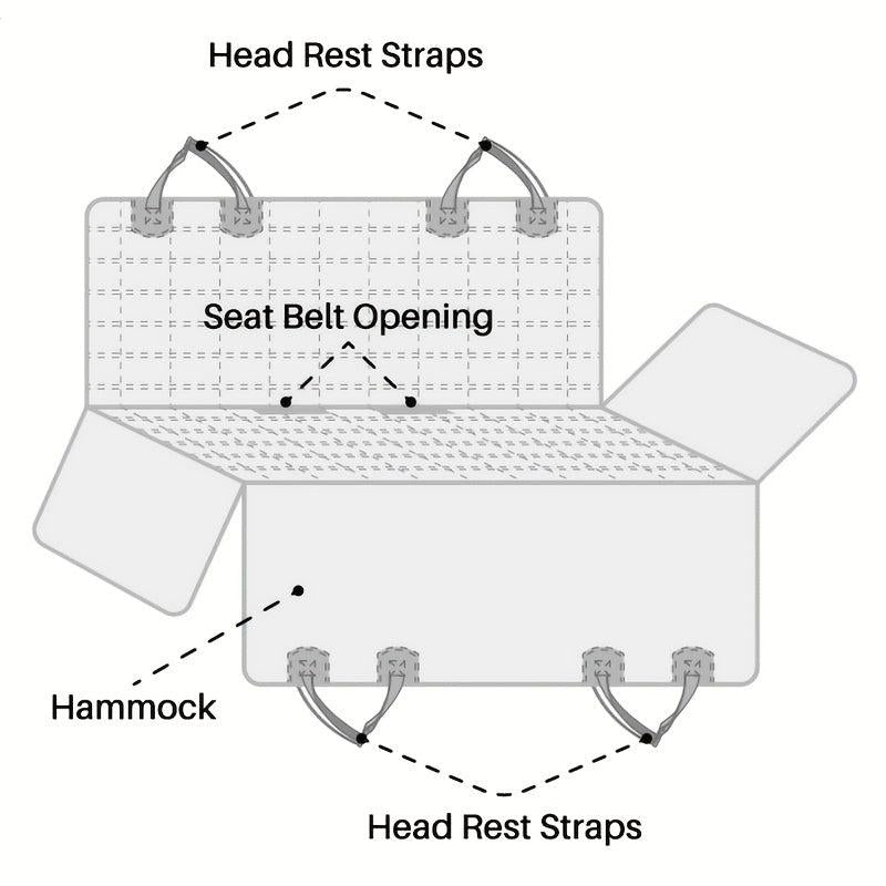 Dog Hammock Car Back Seat Protector