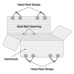 Dog Hammock Car Back Seat Protector