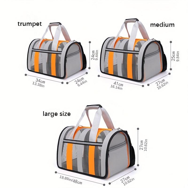 Dog Carrier Bag for Outdoor Travel Reflective Breathable Portable Handbag