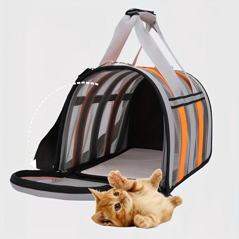 Dog Carrier Bag for Outdoor Travel Reflective Breathable Portable Handbag