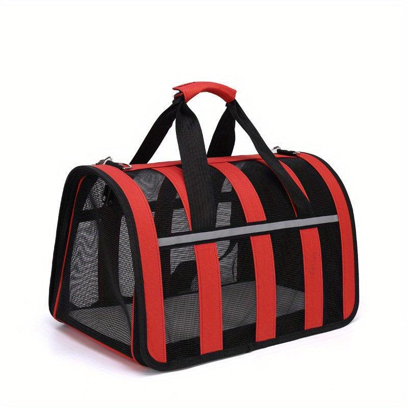 Dog Carrier Bag for Outdoor Travel Reflective Breathable Portable Handbag