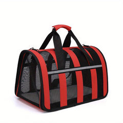 Dog Carrier Bag for Outdoor Travel Reflective Breathable Portable Handbag