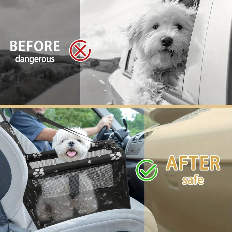 Foldable Waterproof Dog Car Seat Booster for Small and Medium Dogs