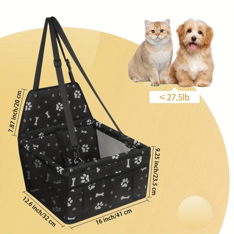 Foldable Waterproof Dog Car Seat Booster for Small and Medium Dogs