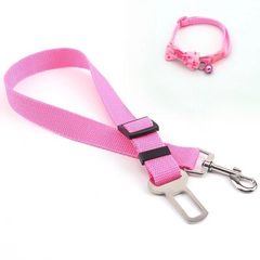 Dog Collar Pet Safety Rope Seat Belt Adjustable for Small Medium Dogs