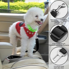Dog Collar Pet Safety Rope Seat Belt Adjustable for Small Medium Dogs