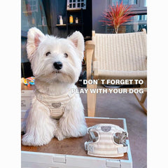 Plaid Bear Dog Vehicle Harness, Chest Strap