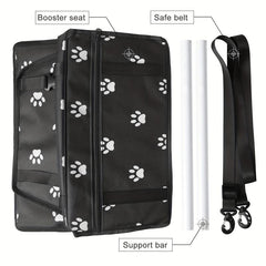 Pet Car Booster Seat for Dogs and Cats with Seat Belt