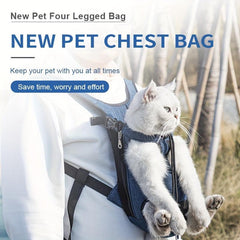 Breathable Pet Chest Bag Cat Carrier Backpack for Travel Hiking Camping Outdoor