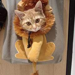 Lion Shaped Pet Carrier Shoulder Bag Breathable Cat Travel Bag