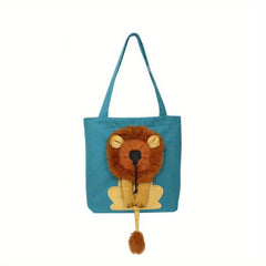 Lion Shaped Pet Carrier Shoulder Bag Breathable Cat Travel Bag