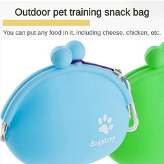 Portable Pet Snack Bag with Hook for Travel & Training