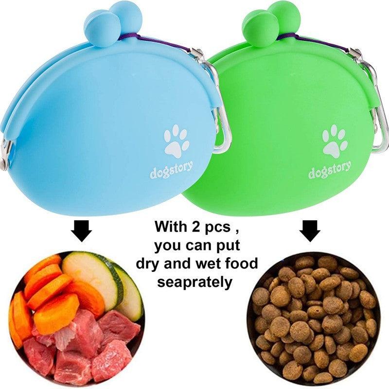 Portable Pet Snack Bag with Hook for Travel & Training