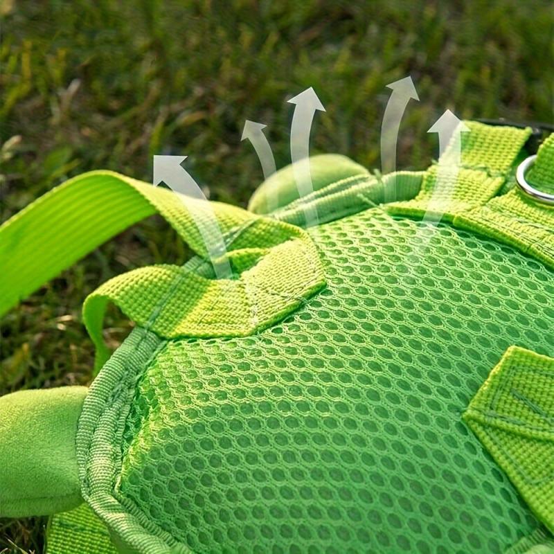 Turtle Shape Pet Backpack with Dog Poop Bag Dispenser