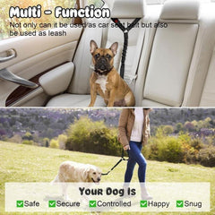 Pet Car Seat Belt Headrest Restraint for Dog Cat Safety, Adjustable Harness