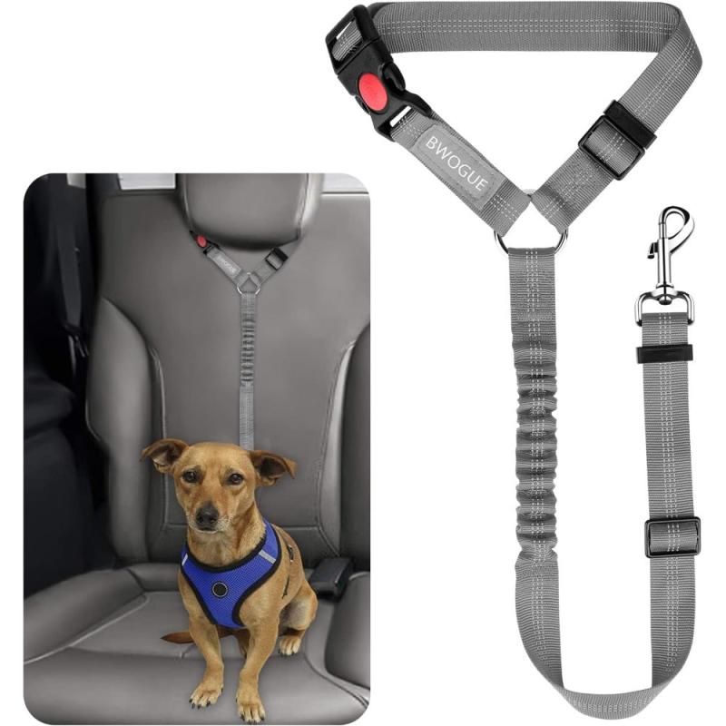 Pet Car Seat Belt Headrest Restraint for Dog Cat Safety, Adjustable Harness