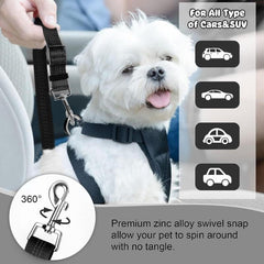 Pet Car Seat Belt Headrest Restraint for Dog Cat Safety, Adjustable Harness