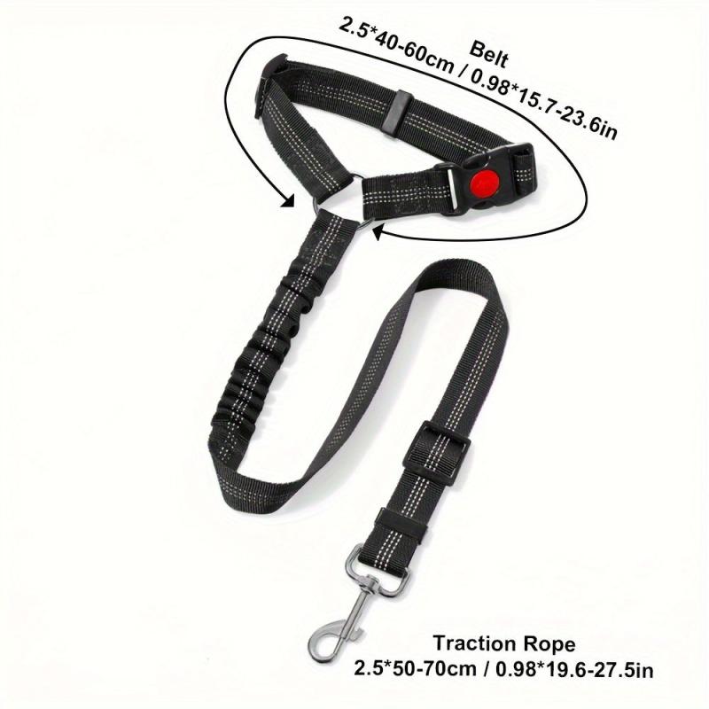 Pet Car Seat Belt Headrest Restraint for Dog Cat Safety, Adjustable Harness