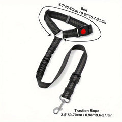 Pet Car Seat Belt Headrest Restraint for Dog Cat Safety, Adjustable Harness