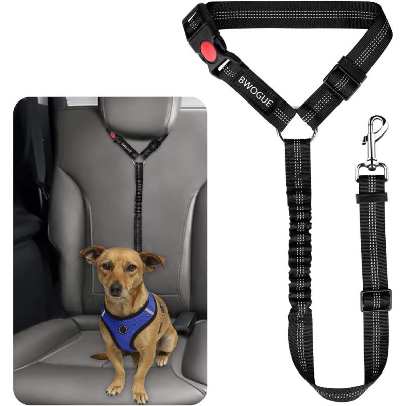 Pet Car Seat Belt Headrest Restraint for Dog Cat Safety, Adjustable Harness