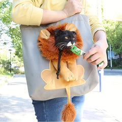 Pet Dog Carriers Handbag Bag Lion Pattern Canvas Shoulder Sling Carriers