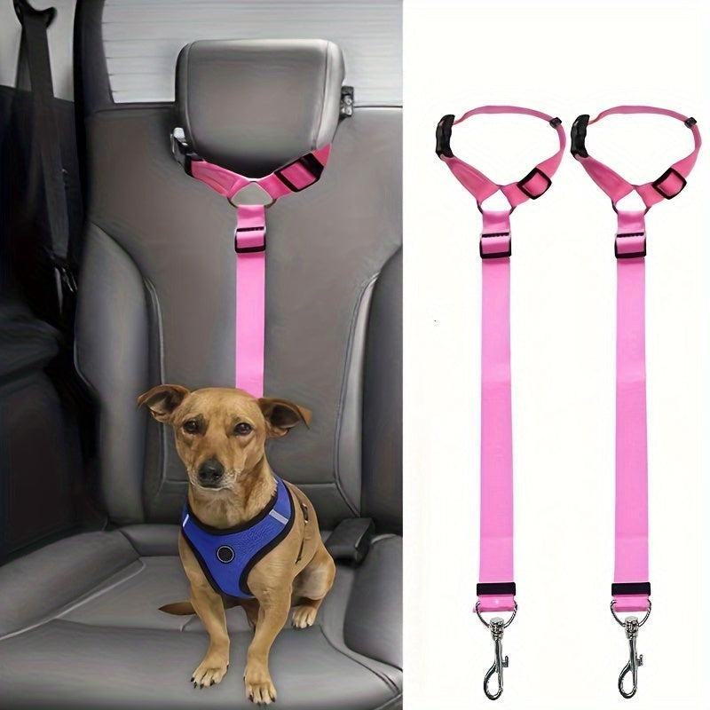 Adjustable 2 in 1 Dog Car Seat Belt for Safety
