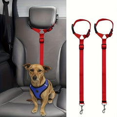 Adjustable 2 in 1 Dog Car Seat Belt for Safety