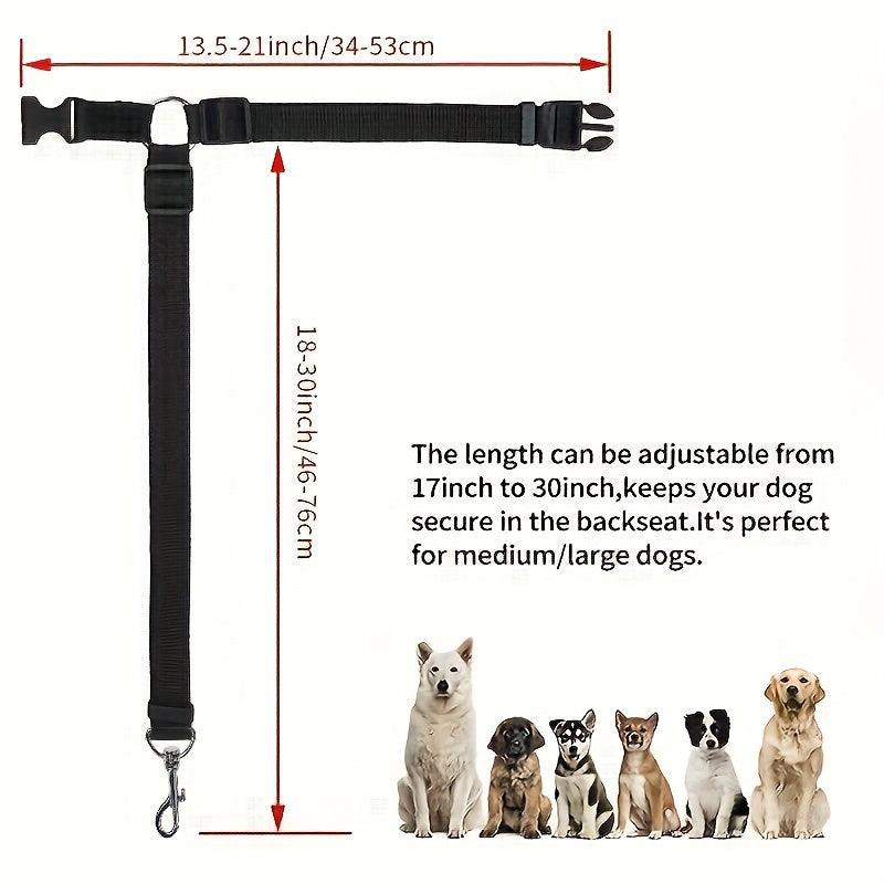 Adjustable 2 in 1 Dog Car Seat Belt for Safety