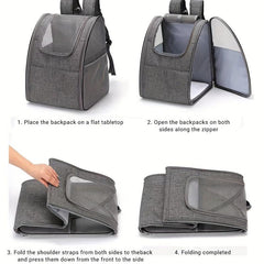 Cat Backpack Carrier Portable Pet Bag Breathable Cat Bag Dog Backpack