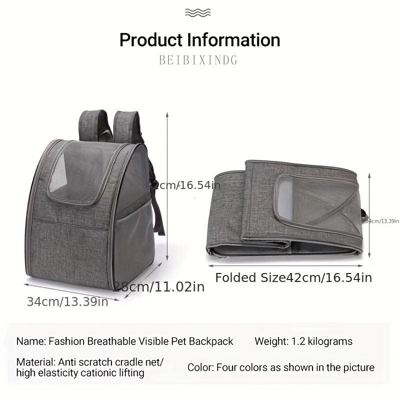 Cat Backpack Carrier Portable Pet Bag Breathable Cat Bag Dog Backpack