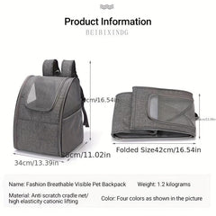 Cat Backpack Carrier Portable Pet Bag Breathable Cat Bag Dog Backpack