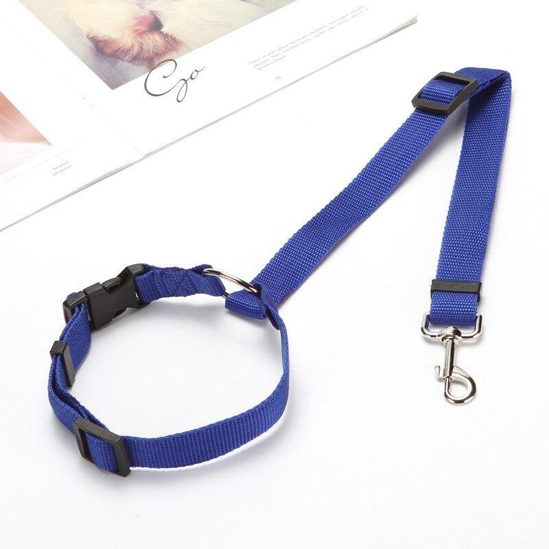 Pet Car Seat Belt Nylon Lead Leash Safety Harness Collar