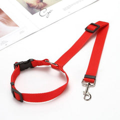 Pet Car Seat Belt Nylon Lead Leash Safety Harness Collar
