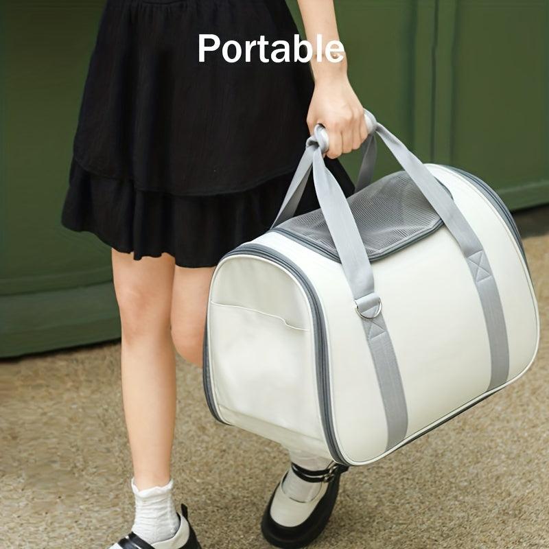 Portable Cat Carrier Bag - Lightweight & Breathable with Shoulder Strap