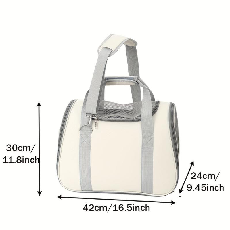 Portable Cat Carrier Bag - Lightweight & Breathable with Shoulder Strap