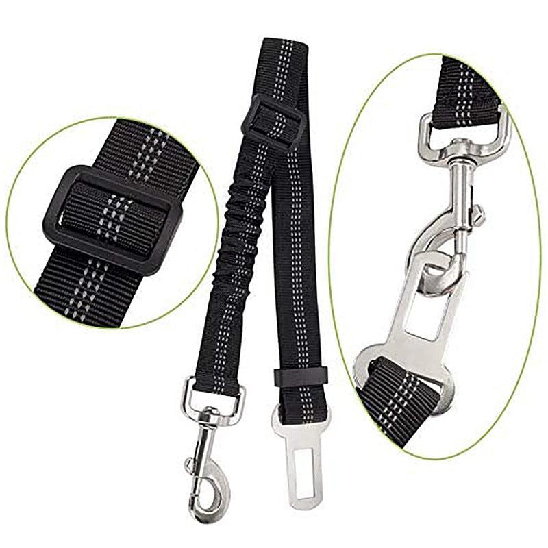 Pet Car Seat Belt Dog Reflective Safety Elastic Traction Rope