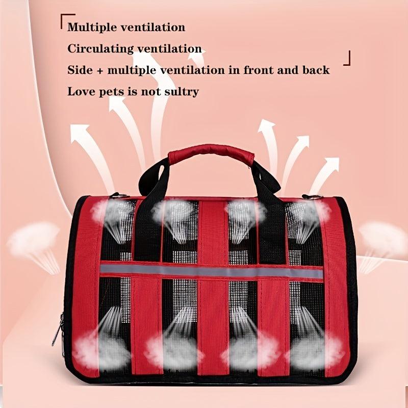 Portable Mesh Pet Carrier Bag for Traveling