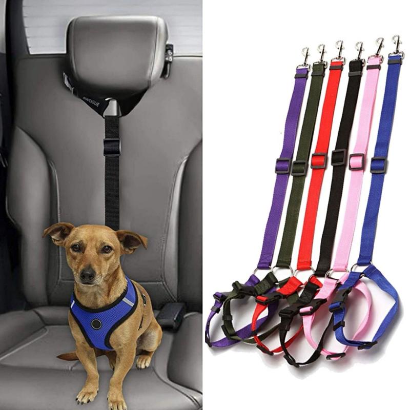 Adjustable Pet Car Seat Belt for Dogs Collar Harness