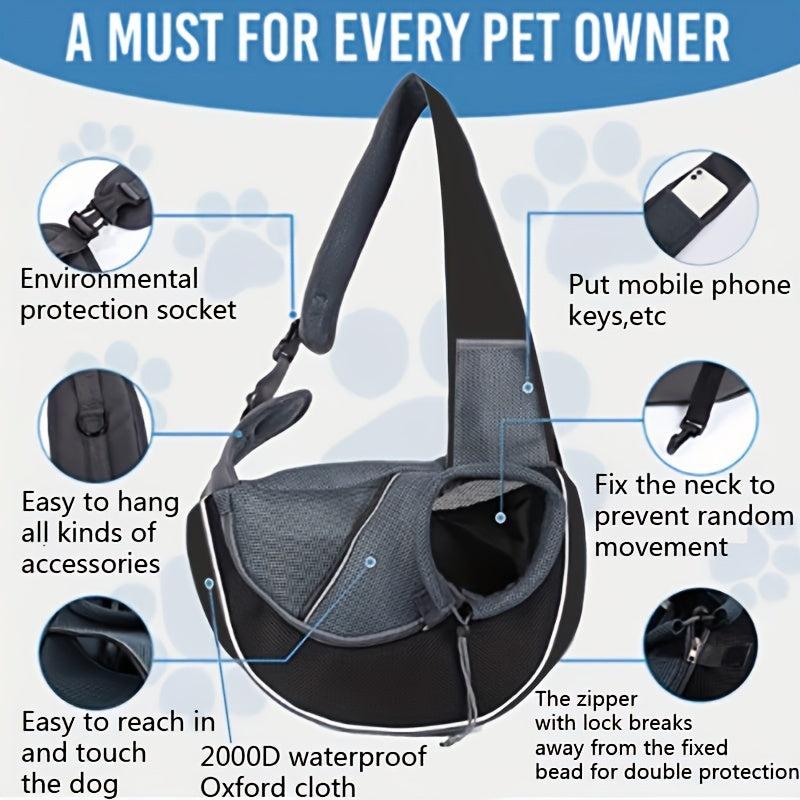 Pet Dog Sling Carrier Mesh Hand Adjustable Dog Carrier Bag Travel Sling