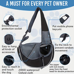 Pet Dog Sling Carrier Mesh Hand Adjustable Dog Carrier Bag Travel Sling