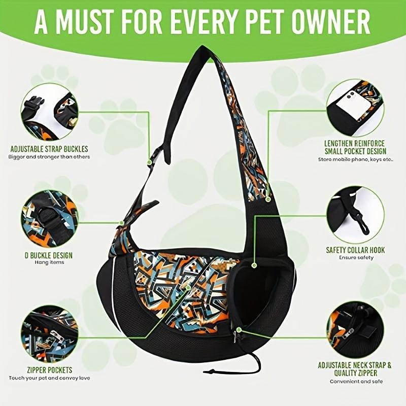 Pet Dog Sling Carrier Mesh Hand Adjustable Dog Carrier Bag Travel Sling