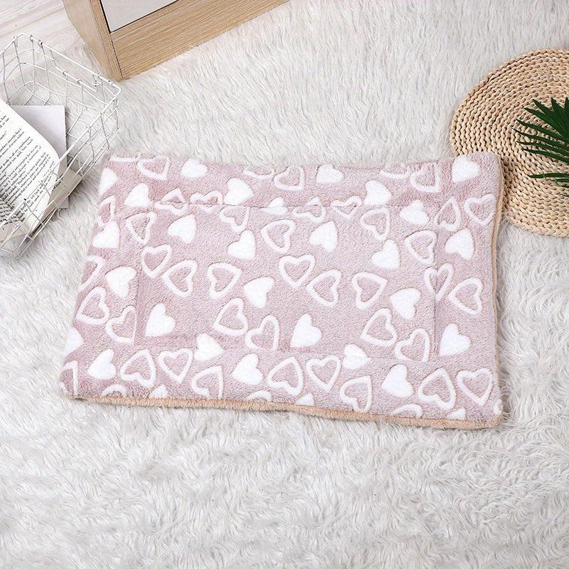 Cartoon Dog Paw Love Print Pet Nest Mat Comfortable Cat And Dog Nest Bed
